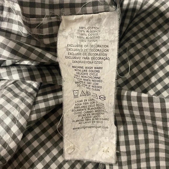 Original Penguin Men’s Casual Button Down Shirt Plaid Heritage Slim Fit Size XL - Picture 7 of 9